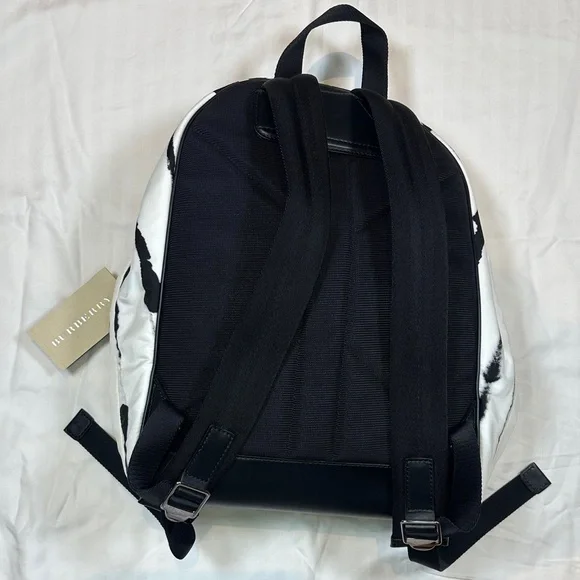 [BAG] BURBERRY Watercolour Econyl Backpack | Black White Tie-Dye Designer Luxury - Picture 6 of 12